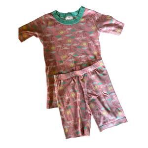 Hanna Andersson pink flamingo pjs size 8